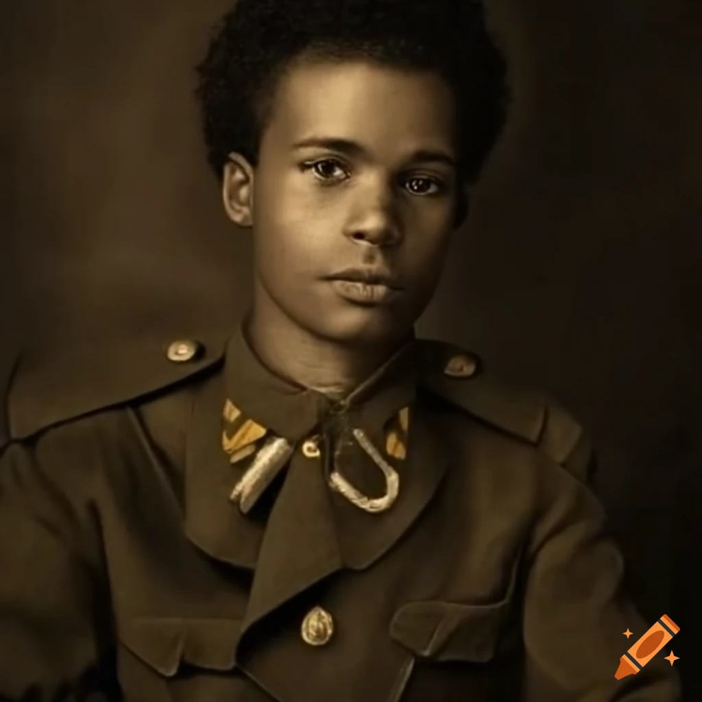 portrait of a young private soldier in World War One