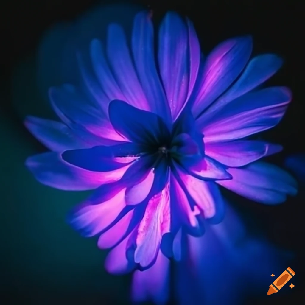 close-up of a flower at night