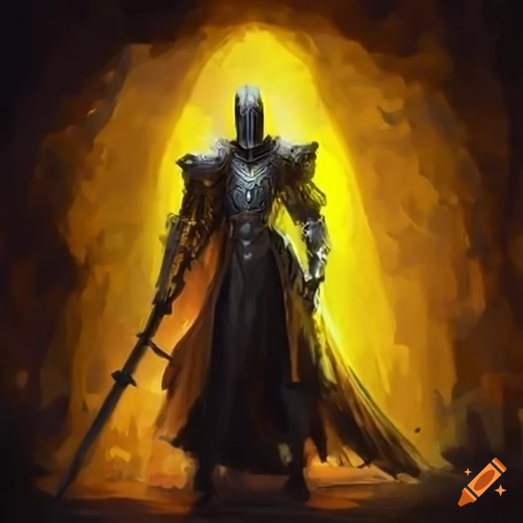 yellow knight illustration