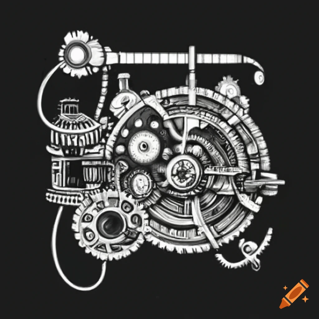 Steampunk gadget illustration on Craiyon
