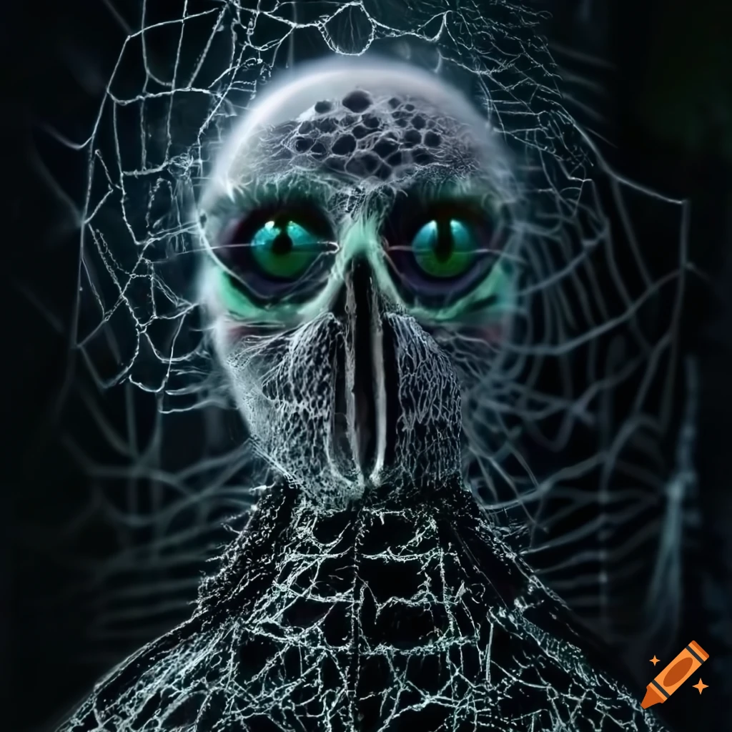 surreal artwork of a penguin with twisted elements