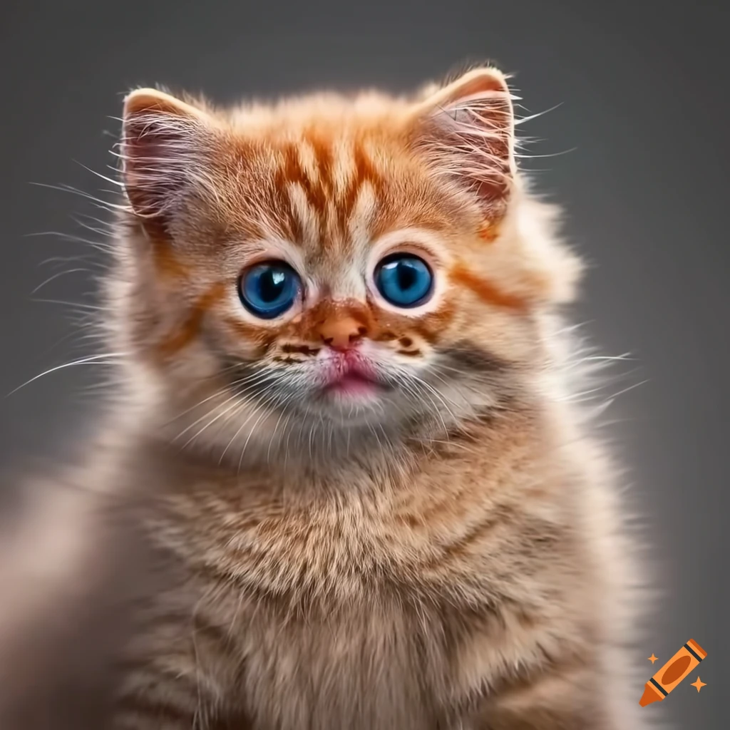 high definition image of a playful roux kitten