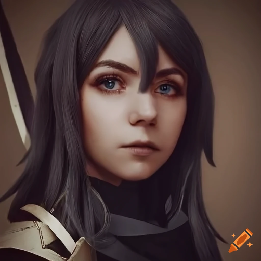 Close-up portrait of lucina cosplay by marie curie on Craiyon