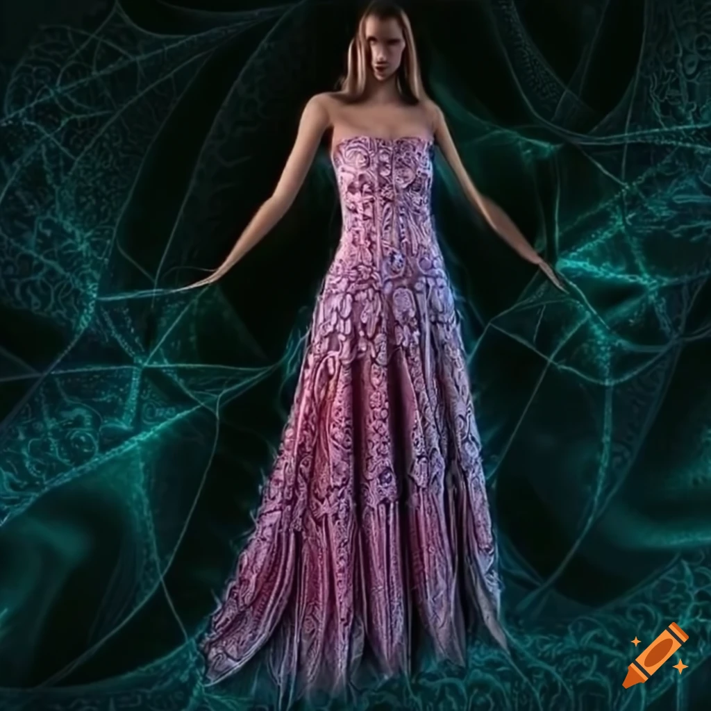 detailed fractal pattern on a dress