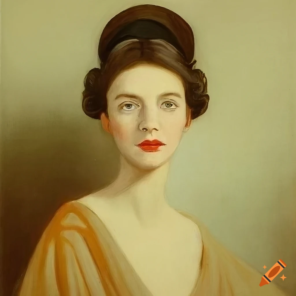 Elegant french woman portrait by george tooker