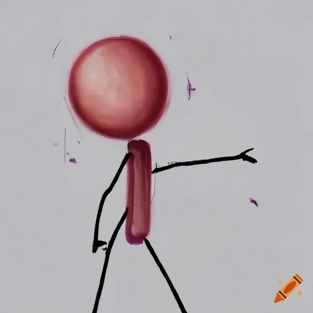 Graphic illustration of a stickman