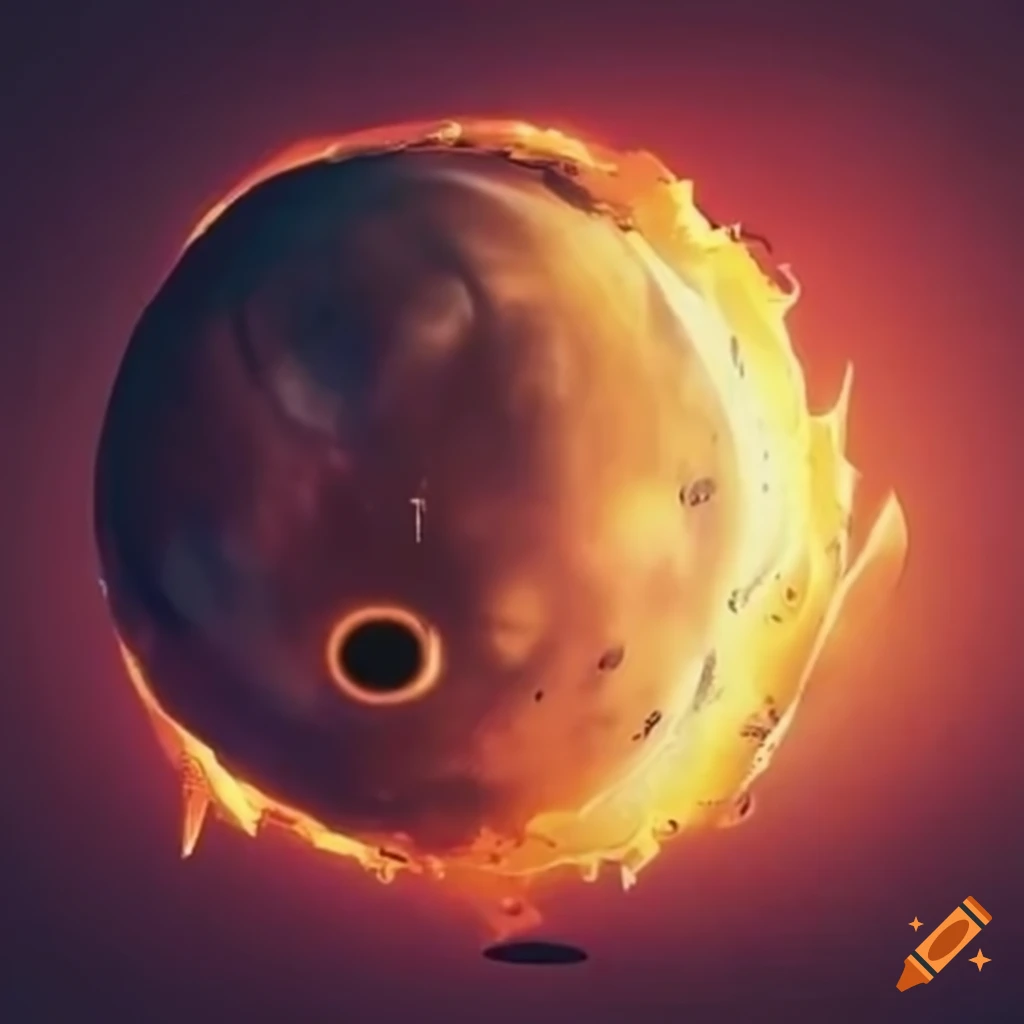 Podcast cover featuring mars and fire balloons on Craiyon