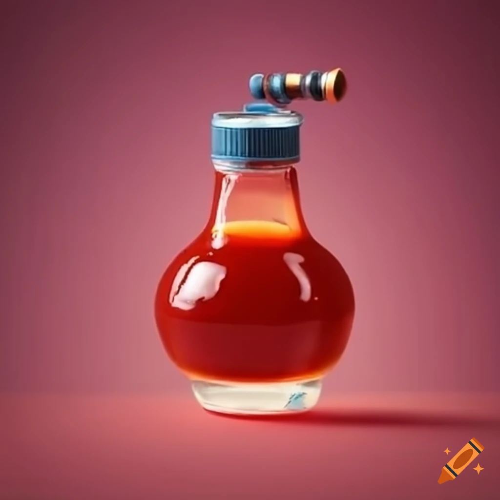 Ketchup in a telescopeshaped bottle on Craiyon