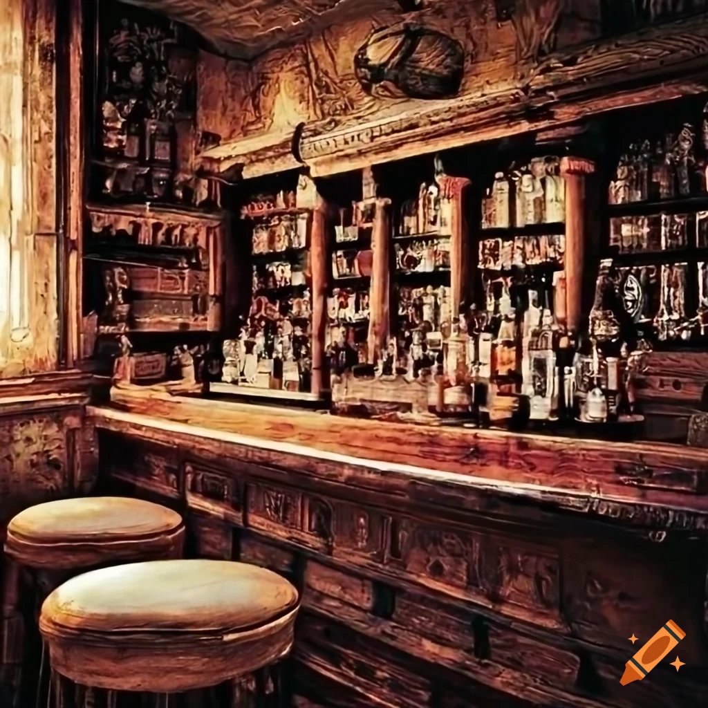 Vintage bar interior on Craiyon