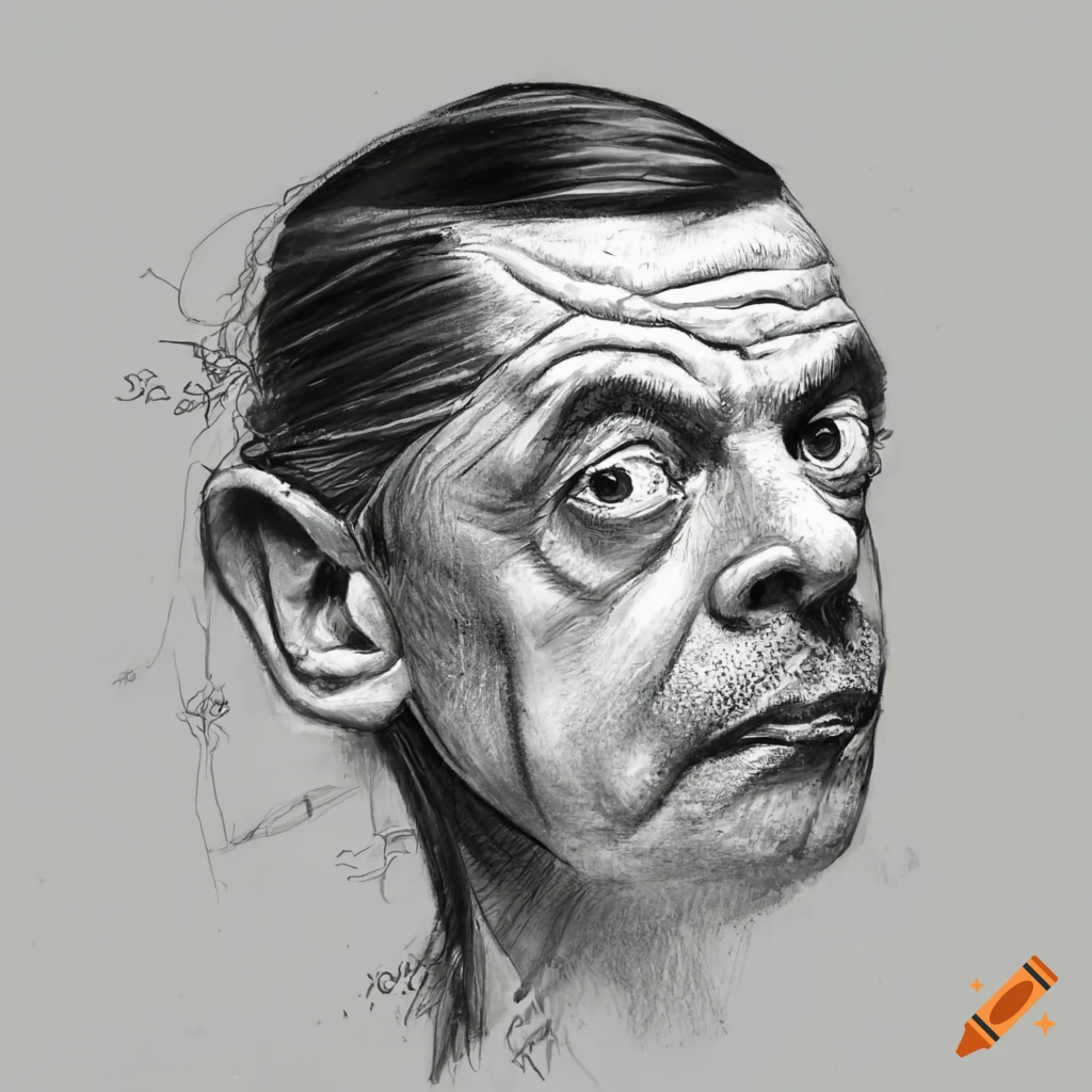 Watercolour painting of Mr Bean | Pencil sketch portrait, Watercolour  painting, Watercolor