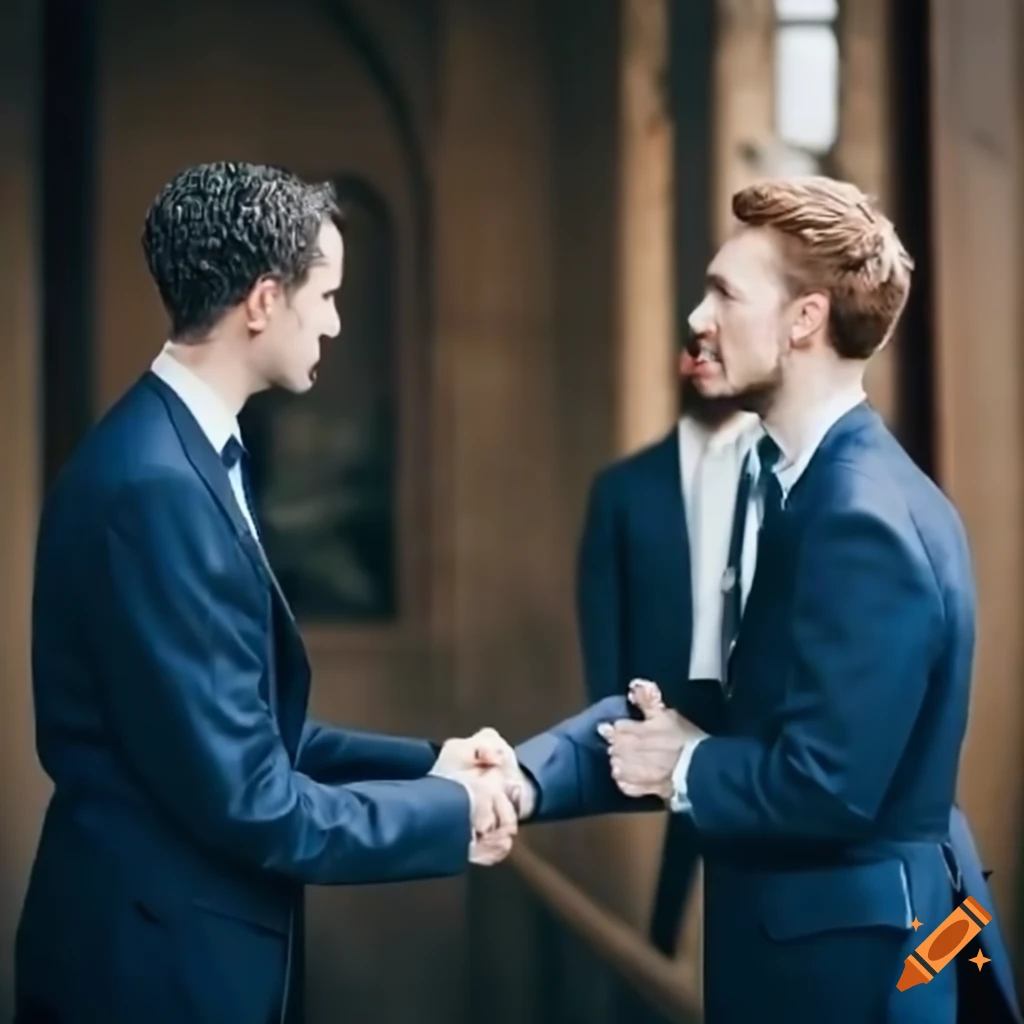 King arthur giving a handshake on Craiyon