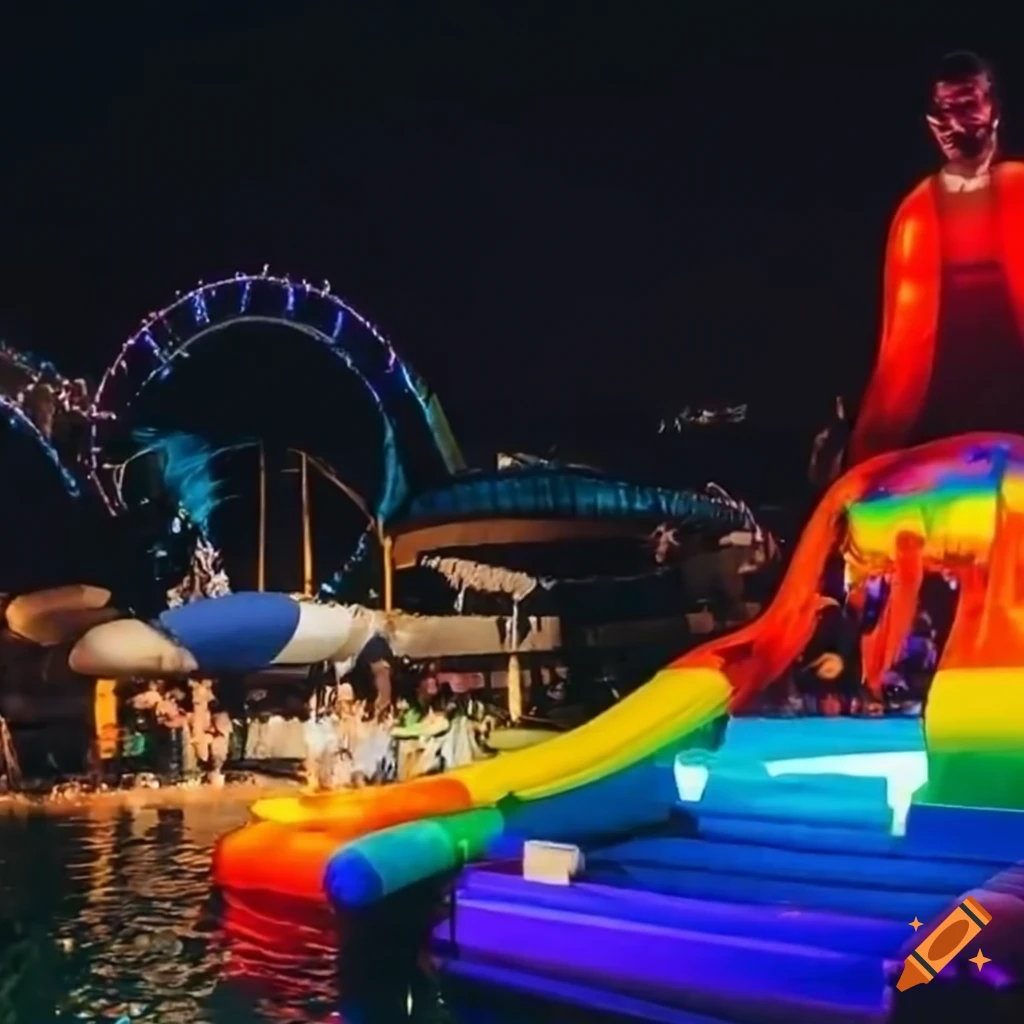 flyer for a LGBTQ night at the water park