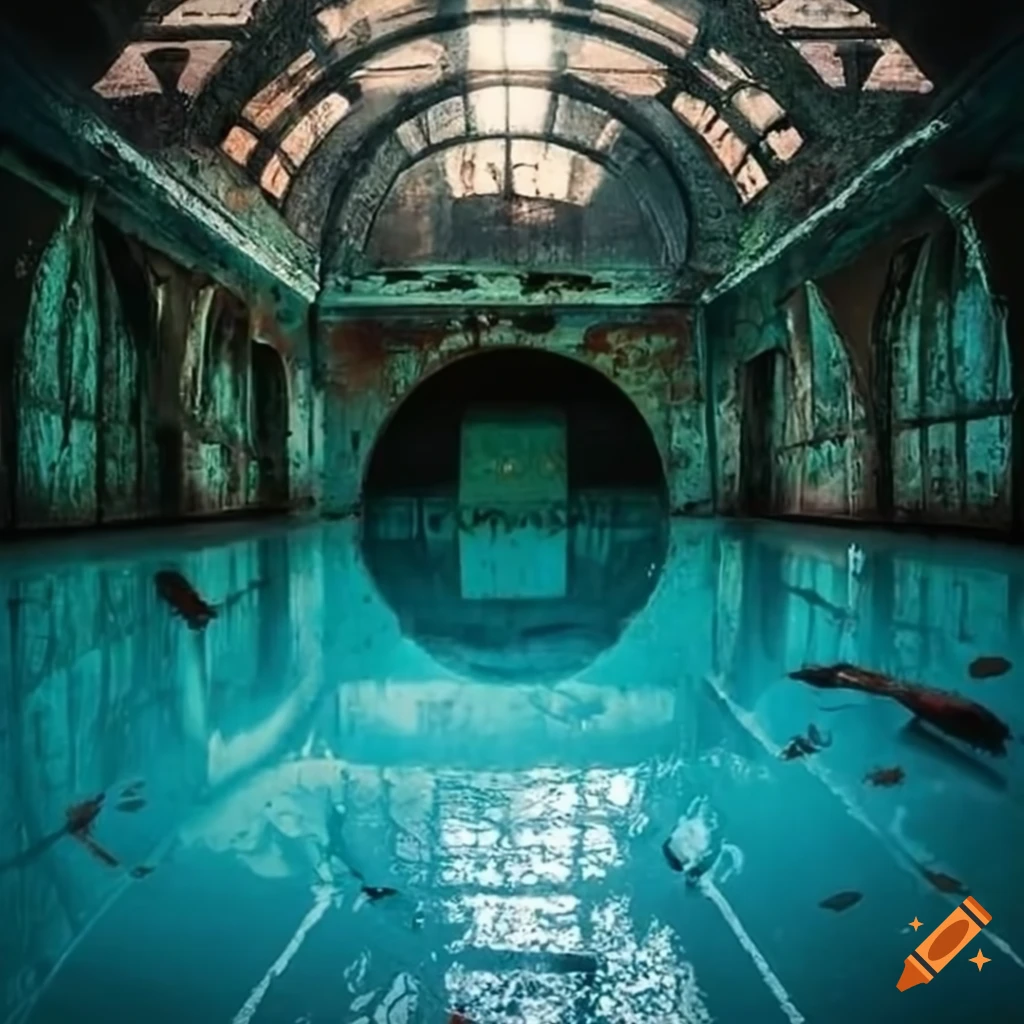 Image Of Abandoned Swimming Pool With Ghosts On Craiyon