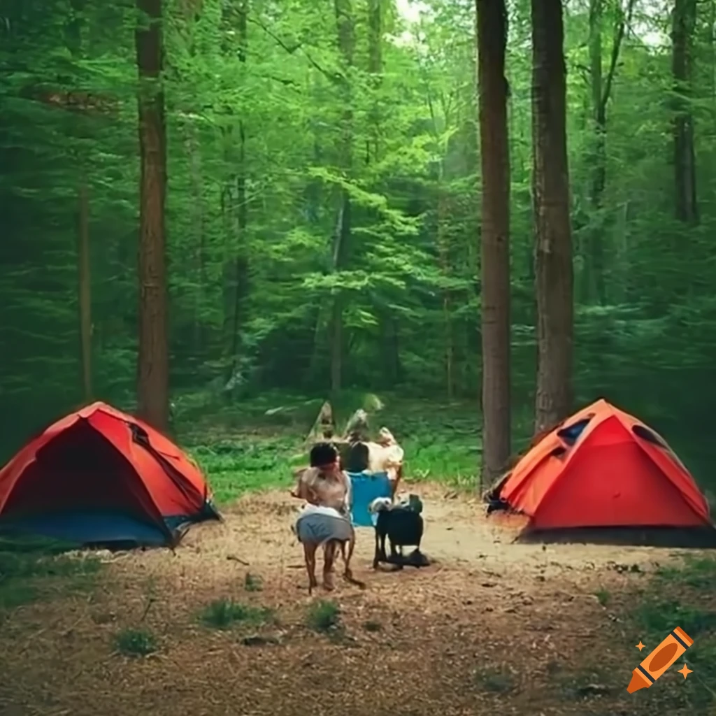 People Camping In The Woods