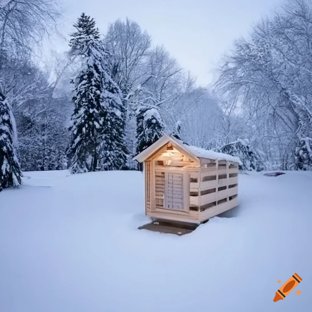 snowy sauna