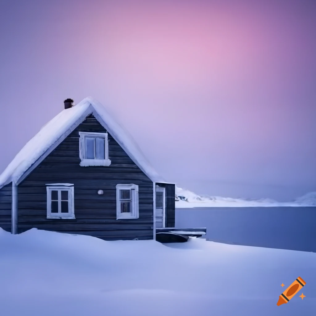 Photorealistic Picture Of A House Wall In Greenland During A Snowstorm photorealistic-picture-of-a-house-wall-in-greenland-during-a-snowstorm