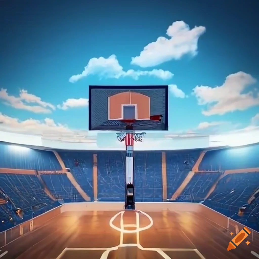 Cityscape inside a basketball on Craiyon