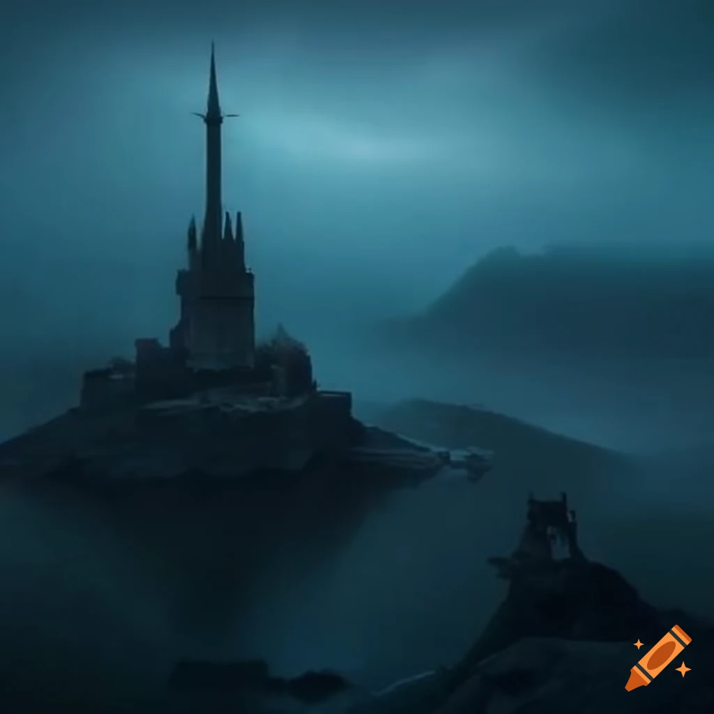 Lonely outpost in empty space