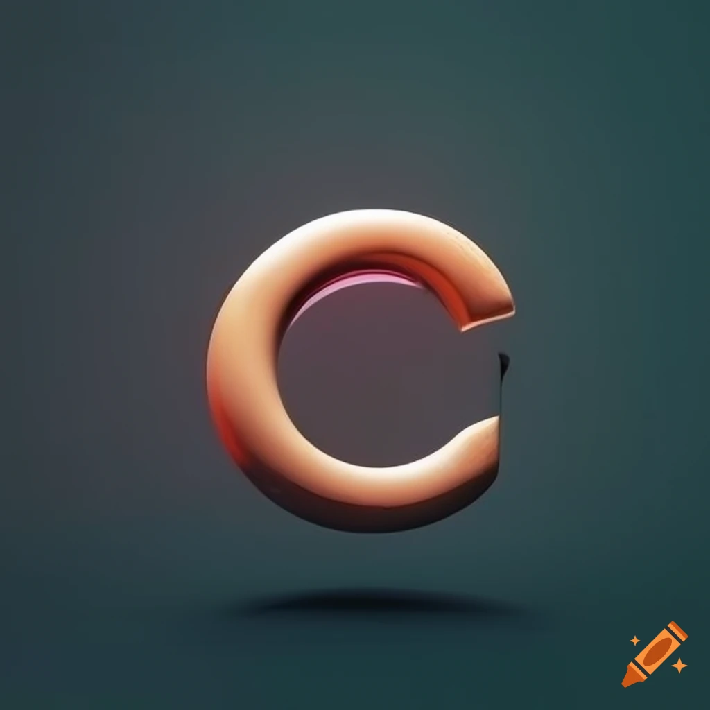 Sculptural 'g' logo design on Craiyon