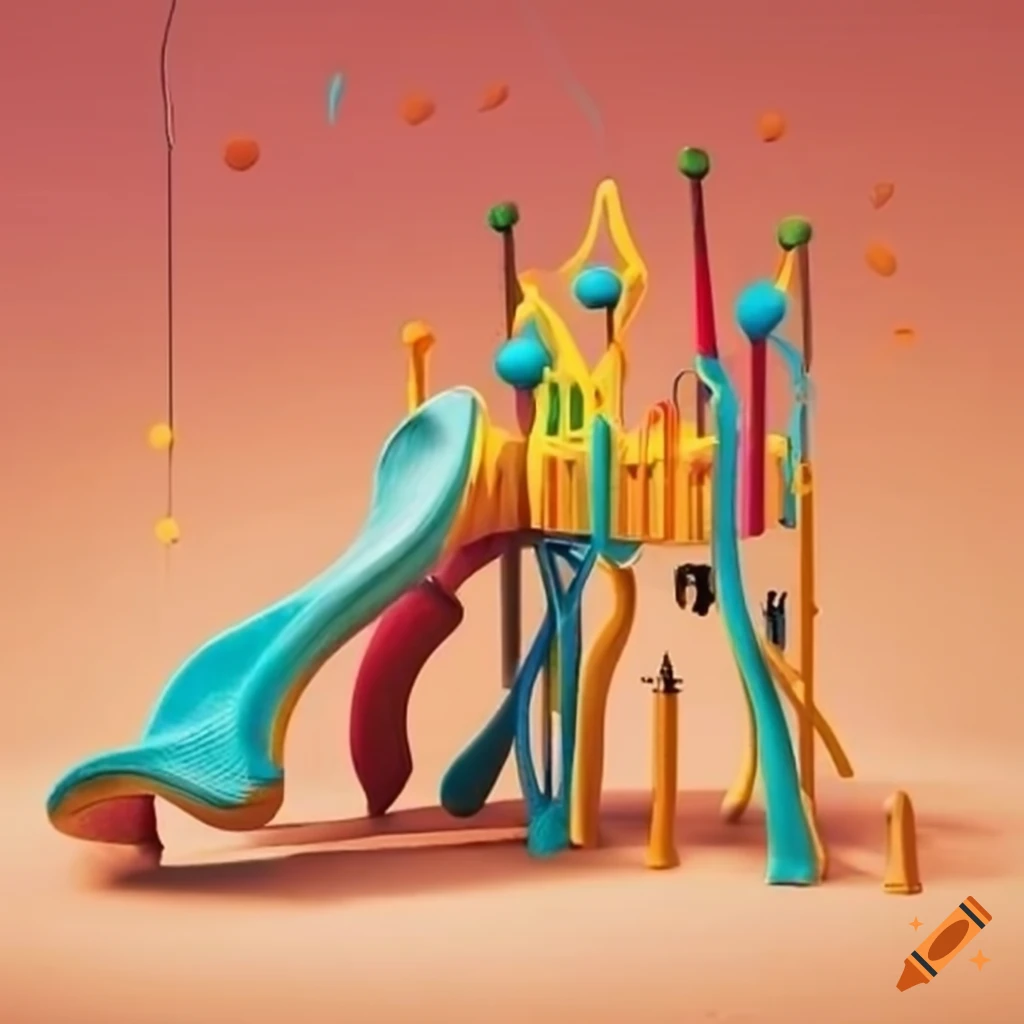 colorful and surreal playground