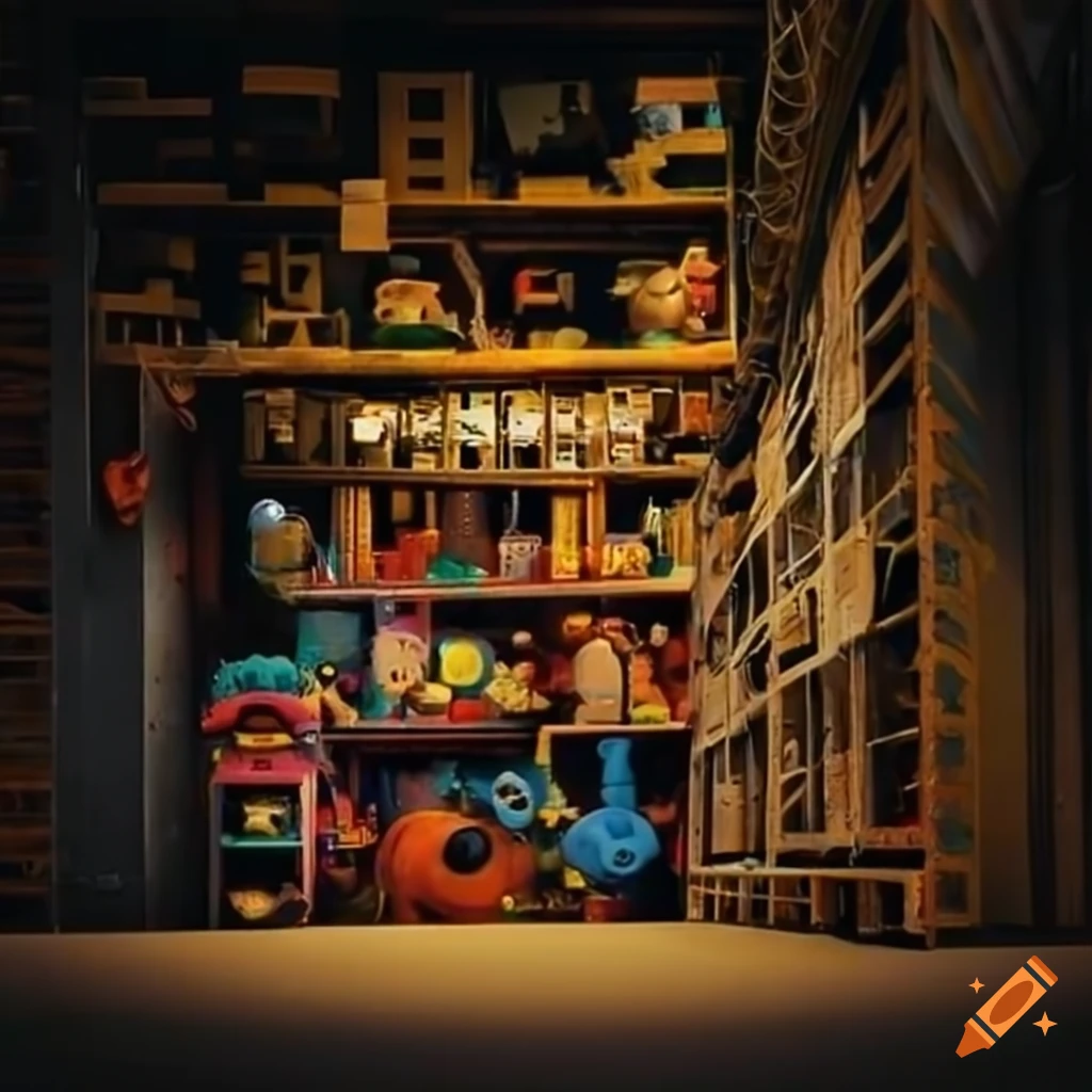 toys in a warehouse