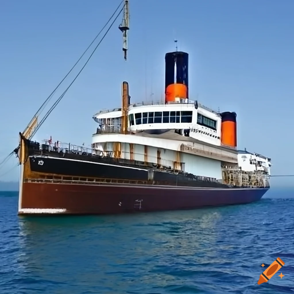 vintage steamship preparing to leave the port for an exploration expedition