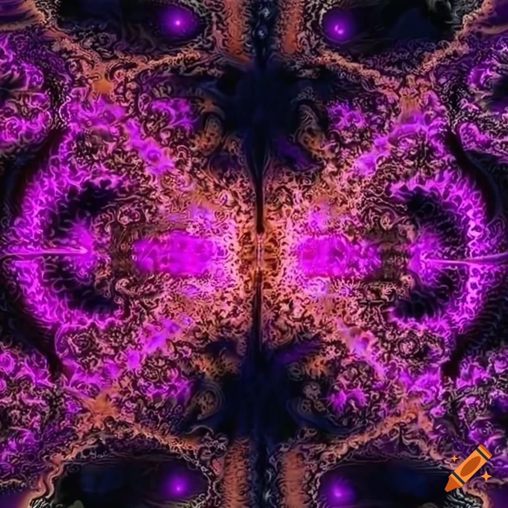 intricate fractal patterns made of light
