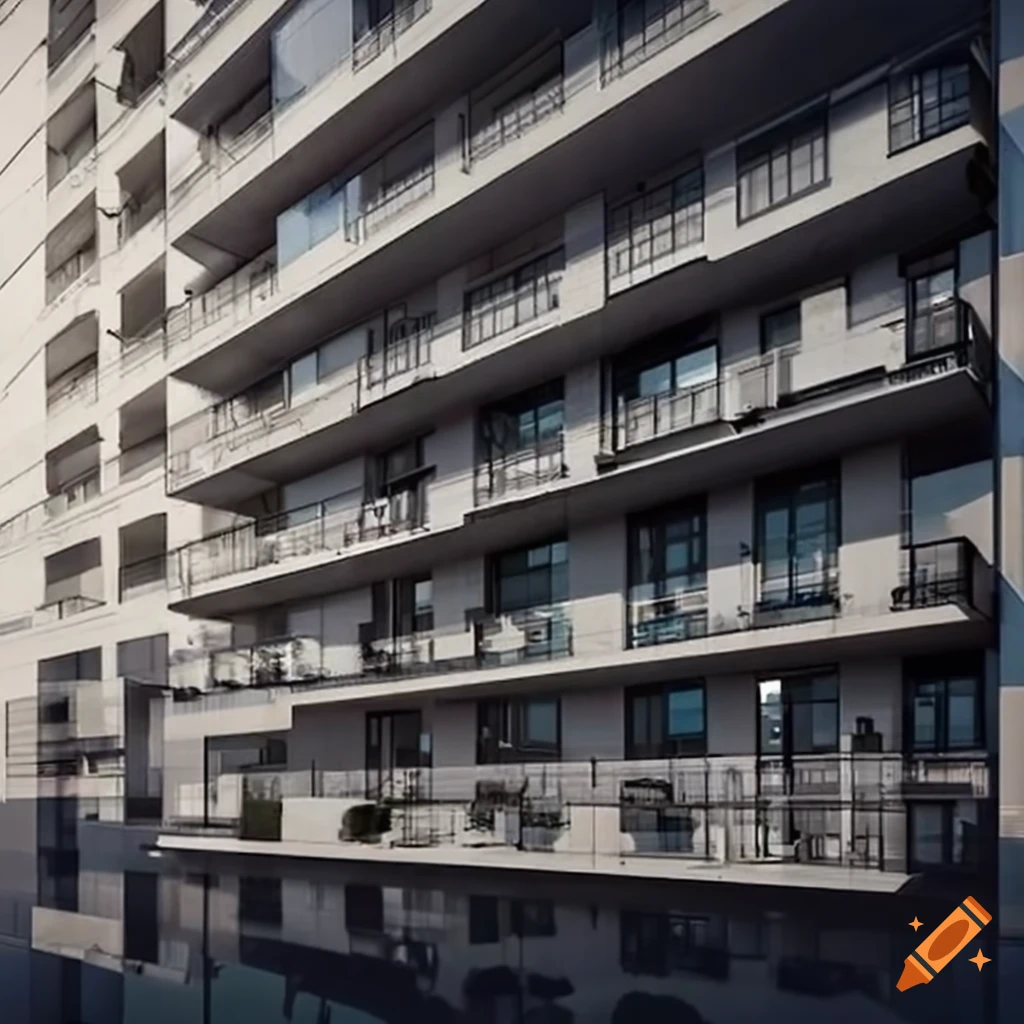 modern building with balconies in daylight