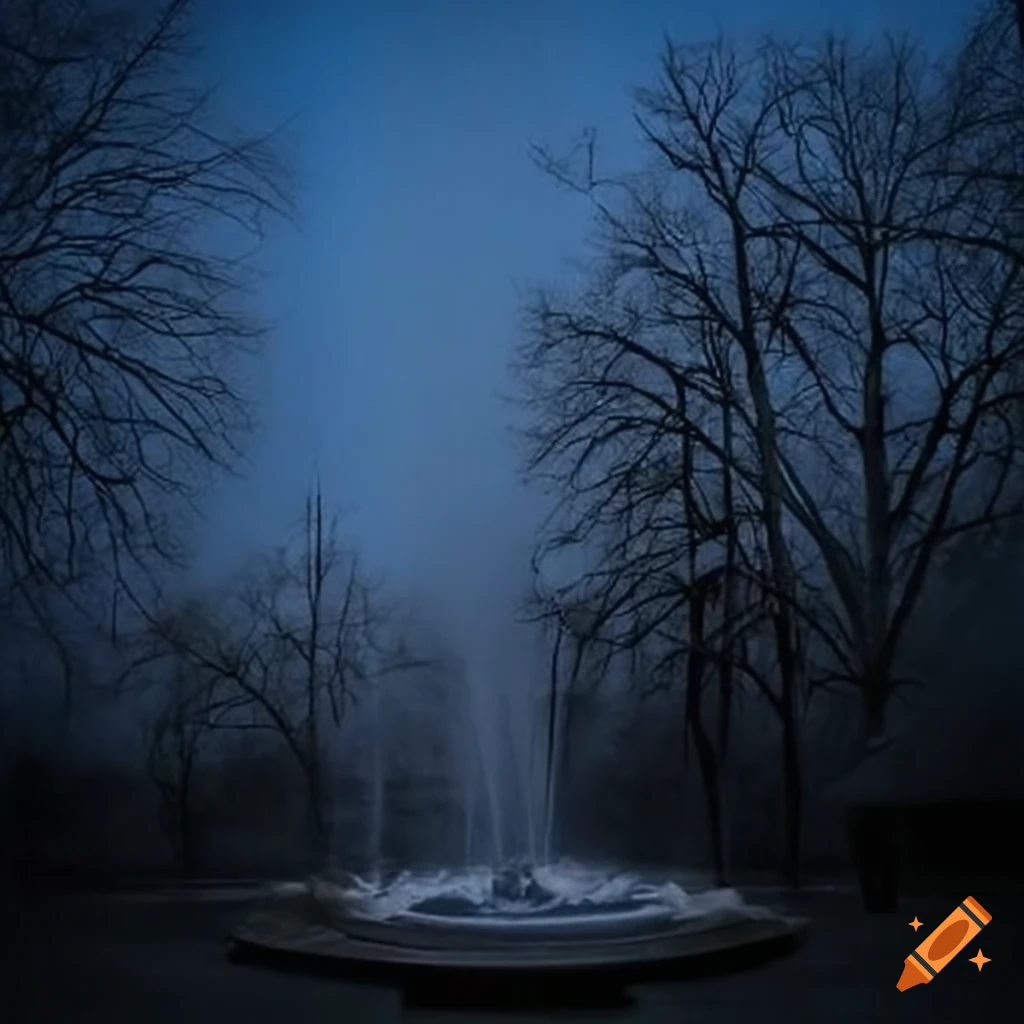 beautiful fountain in a park