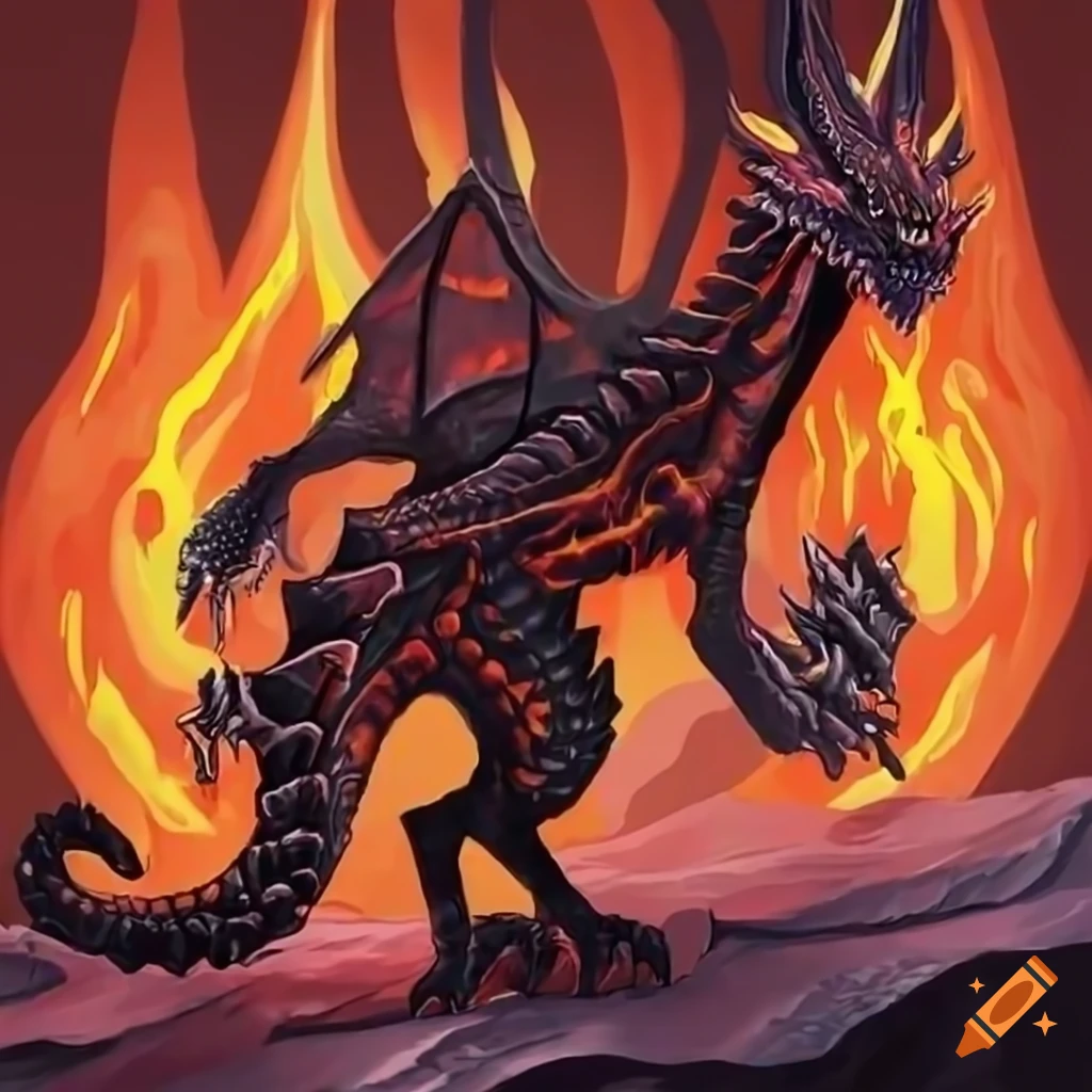 Card Art Of A Fiery Dragon In Slay The Spire Style On Craiyon
