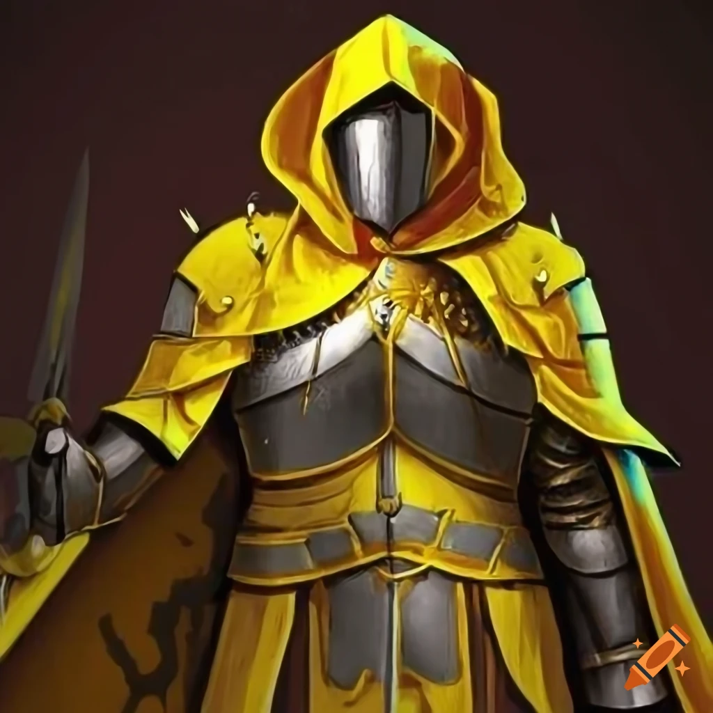 Image of a yellow knight on Craiyon