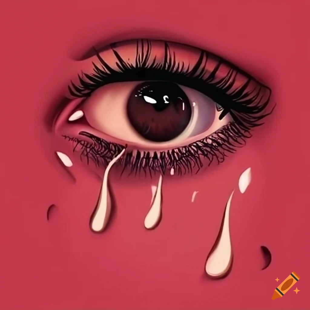 Crying Eye Blood On White Background Stock Vector (Royalty Free) 424065895  | Shutterstock