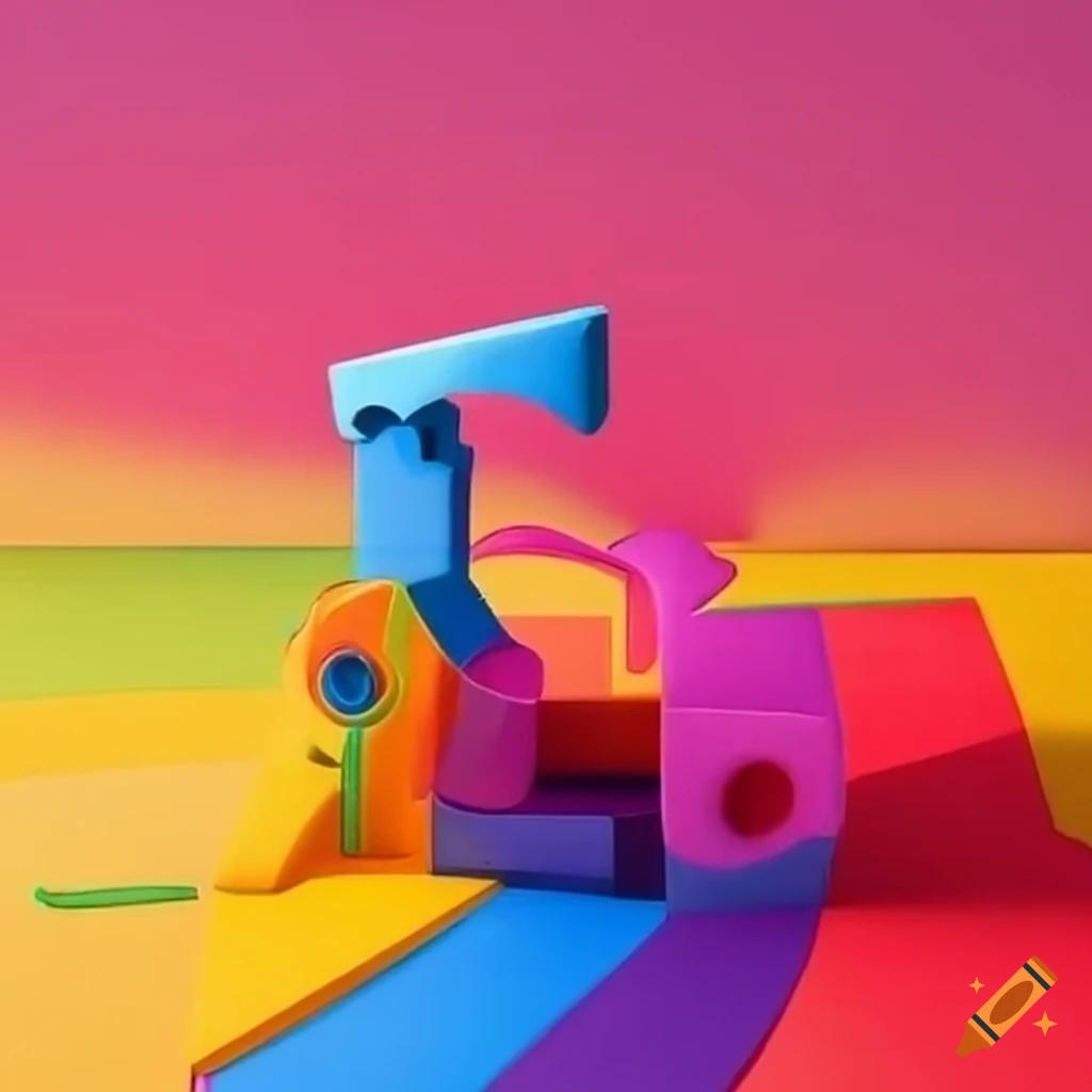 colorful and surrealistic playground
