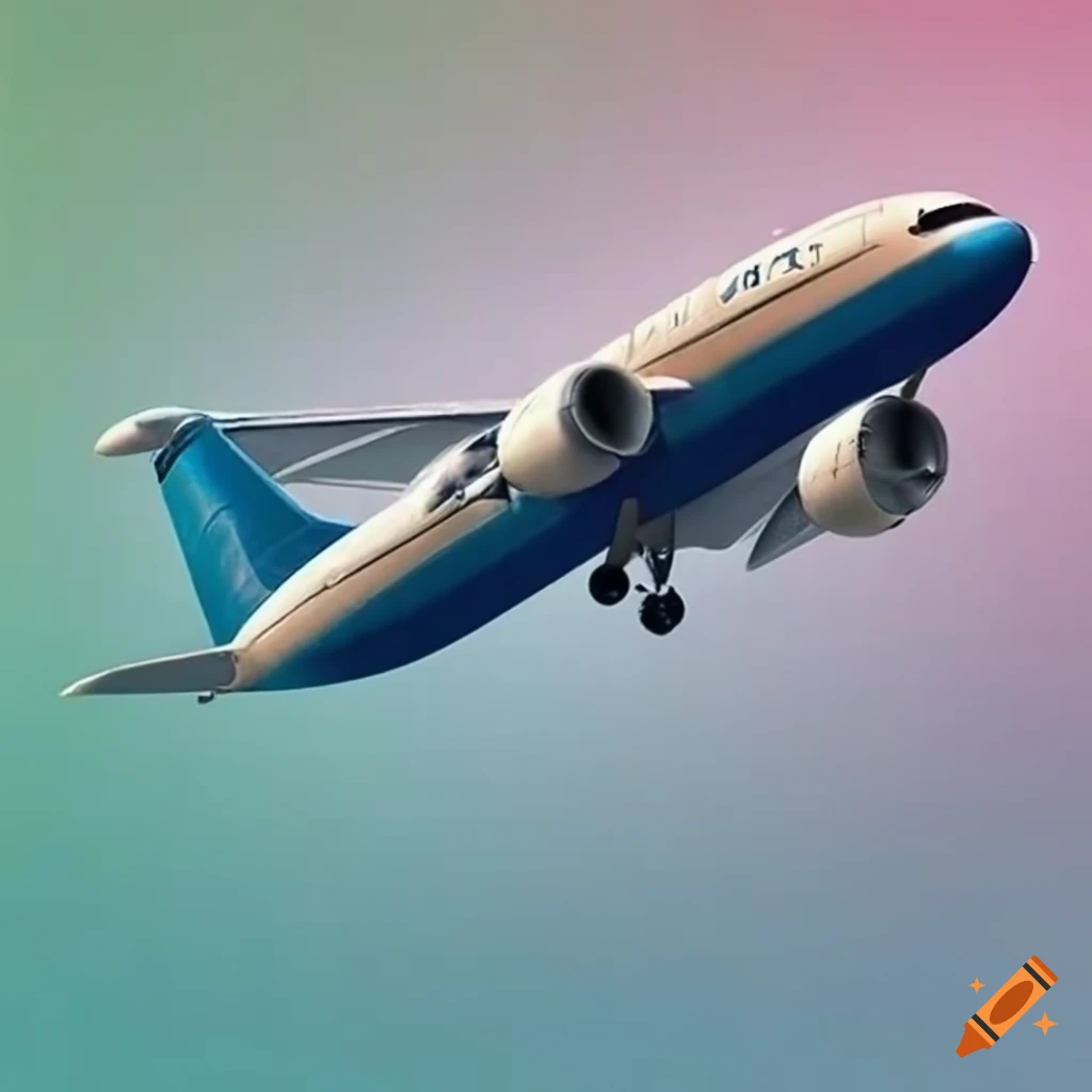 Airplane flying in the sky on Craiyon