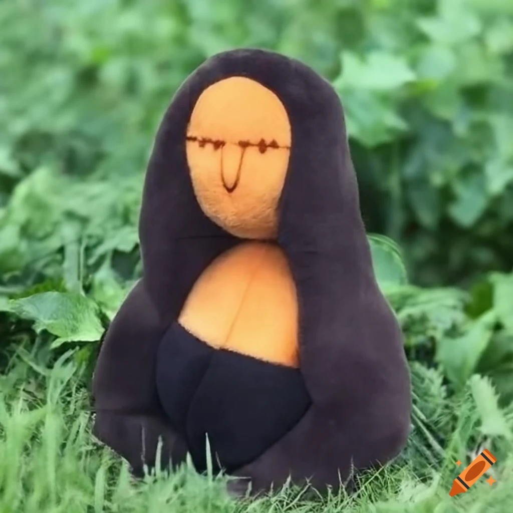 adorable plushie inspired by Leonardo Da Vinci's Mona Lisa