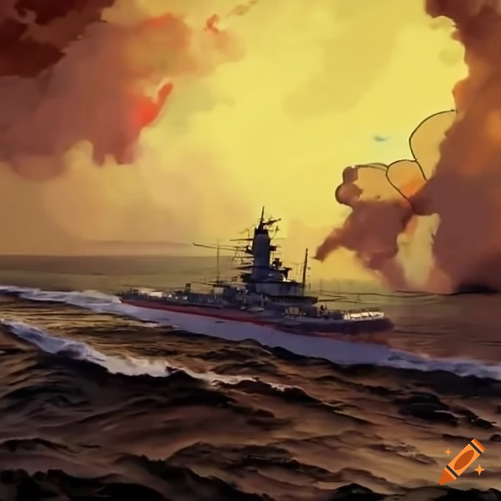 japanese-battleships-in-world-war-two-on-craiyon