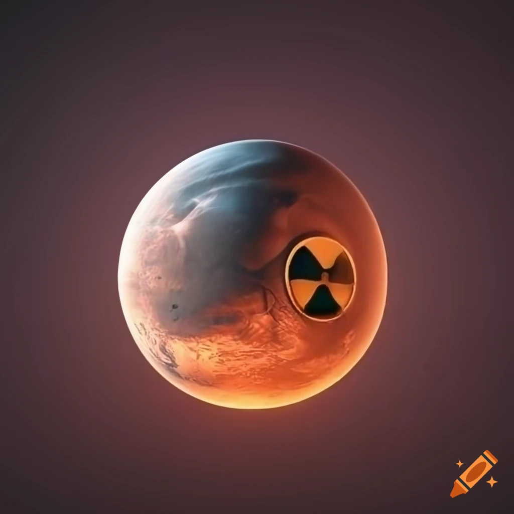 Mars logo with radiation symbol