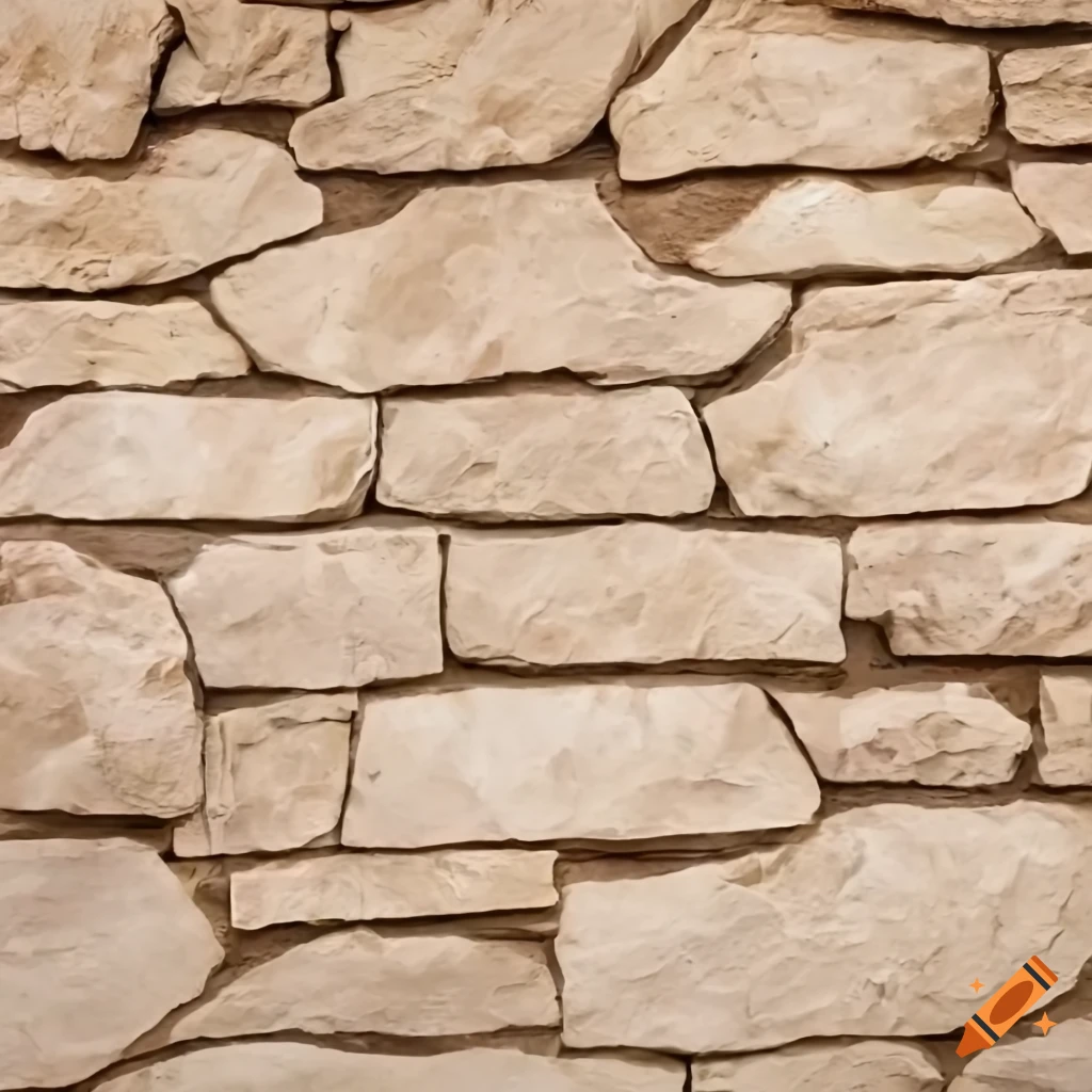Beige stone wall texture on Craiyon