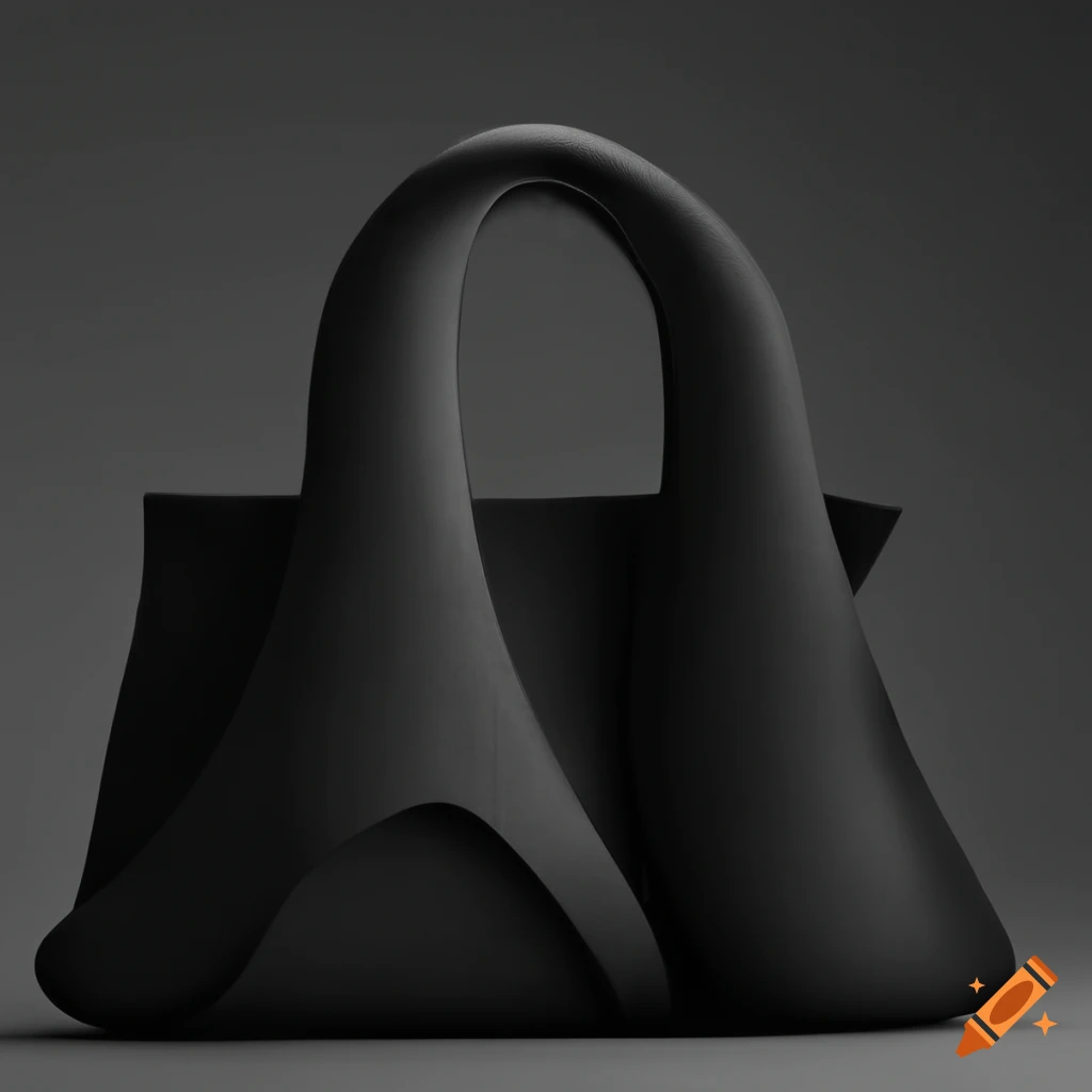 sophisticated black abstract bag design