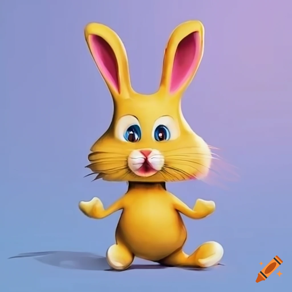 Animated rabbit character on Craiyon