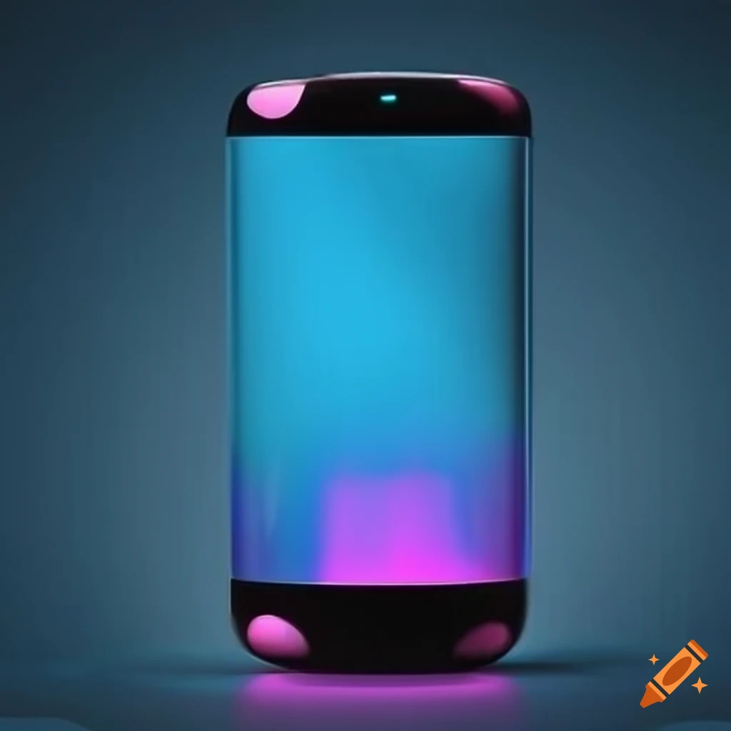 blue futuristic glass device