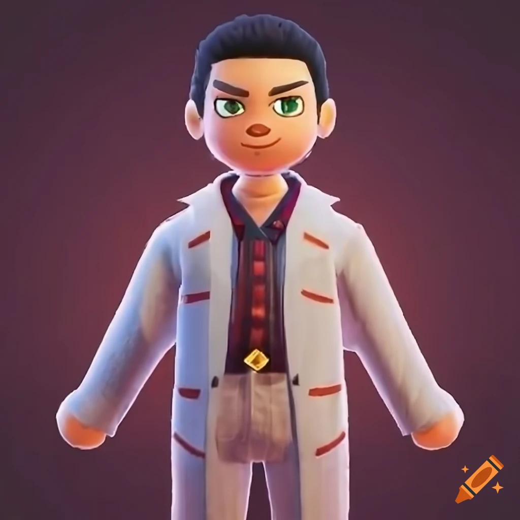 Kiryu Kazuma from Yakuza in Animal Crossing style