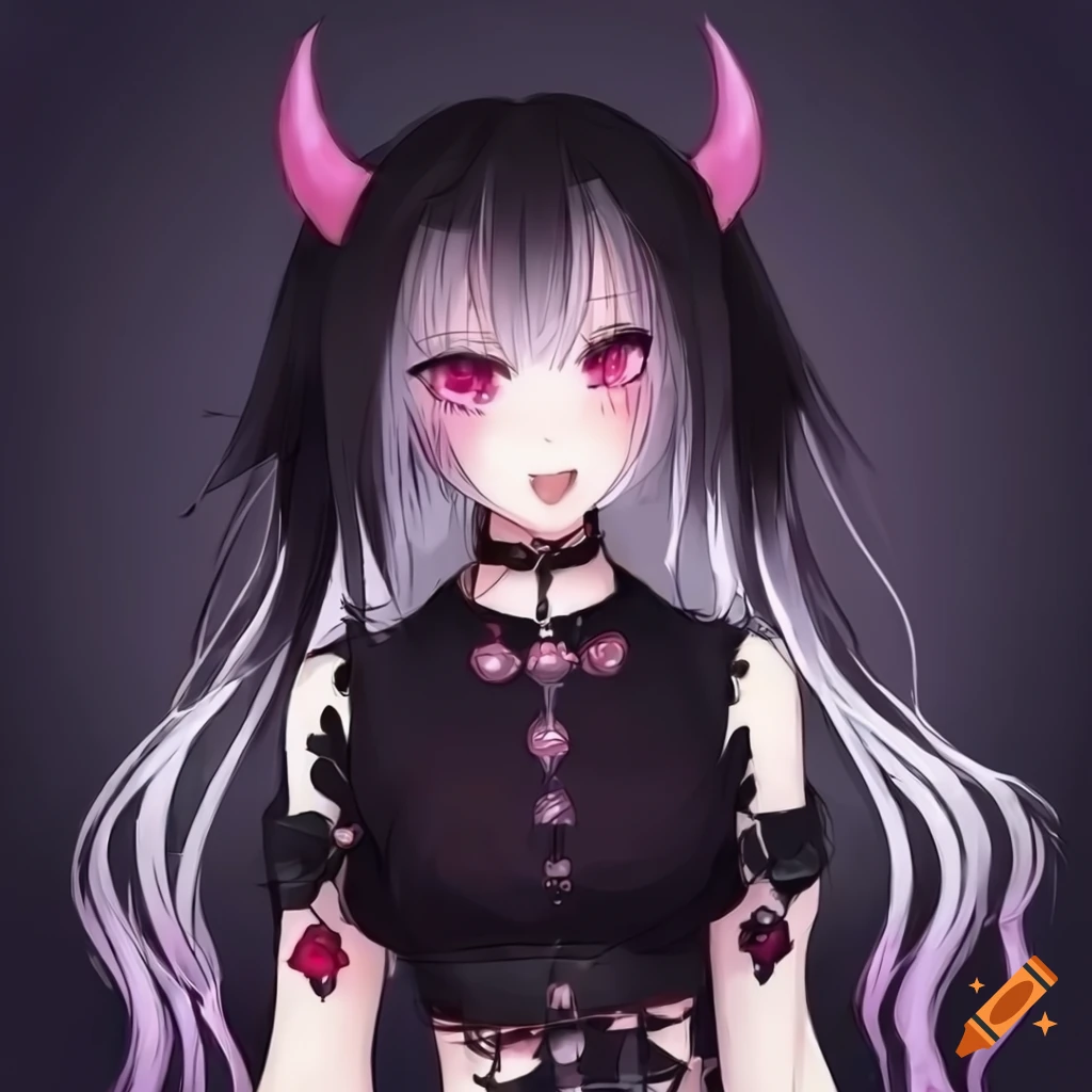 Lexica - a beautiful anime demon girl