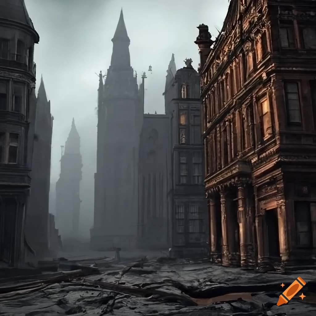 Image of a devastated victorian city