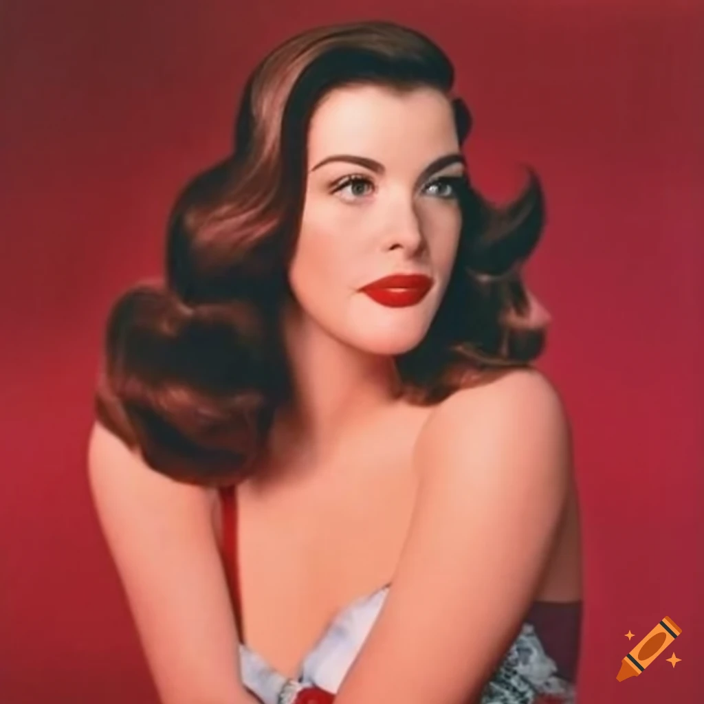 glamorous image of 1950s inspired Liv Tyler