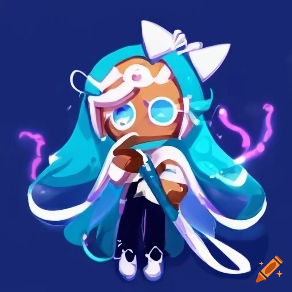 Award-winning cookie run character with cute blue eyes