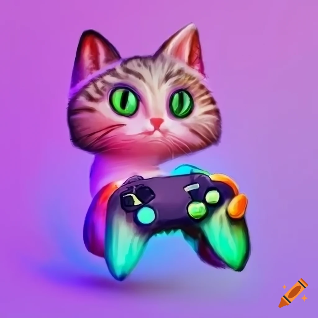 digital-art-of-a-cat-with-a-gaming-controller