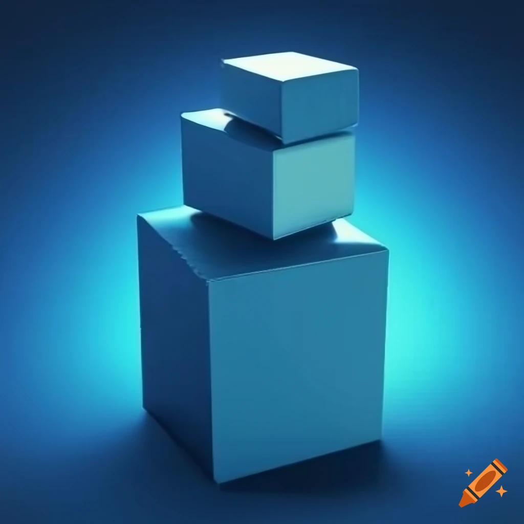 caja de envío de productos en un fondo azul