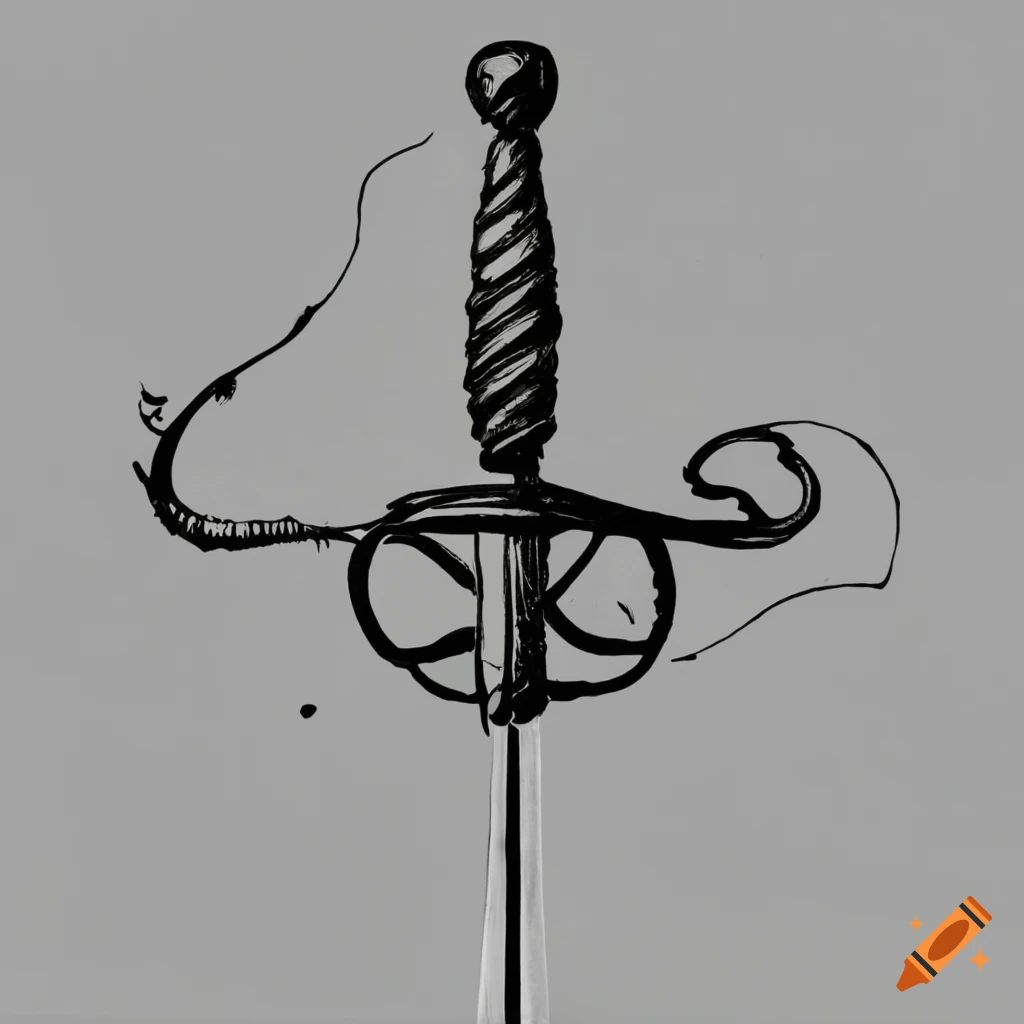 Sketch Sword Tattoo Idea - BlackInk AI