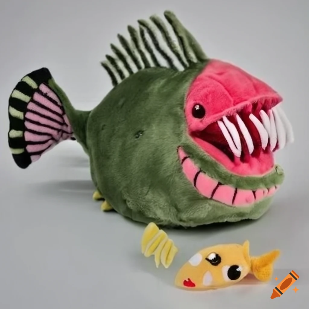 Cute plush angler fish toy on Craiyon
